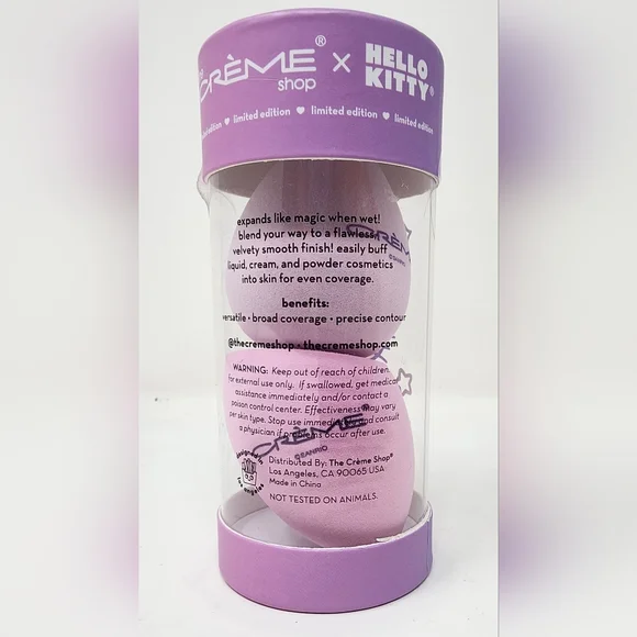 Hello Kitty The Creme Shop Makeup Blending Sponge Set Of 2 Latex & Cruelty Free - Picture 6 of 7
